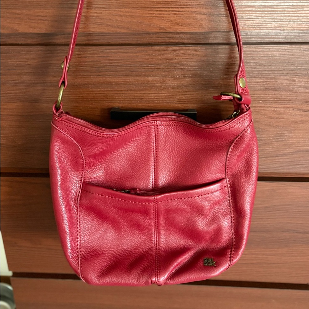 The Sak Red Leather Shoulder Bag